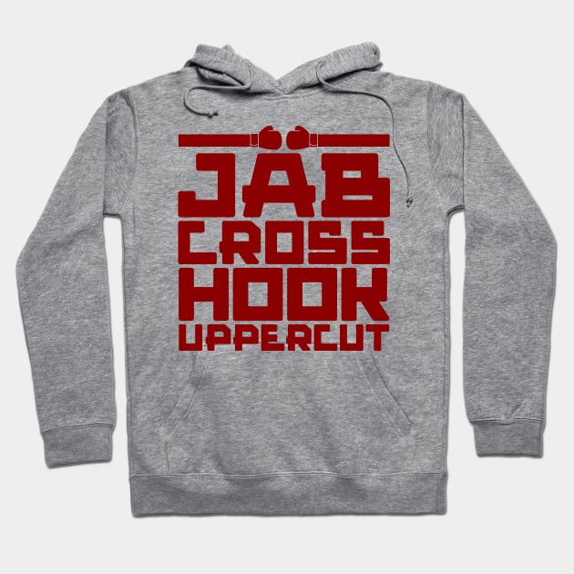 Jab Cross Hook Uppercut Hoodie by colorsplash